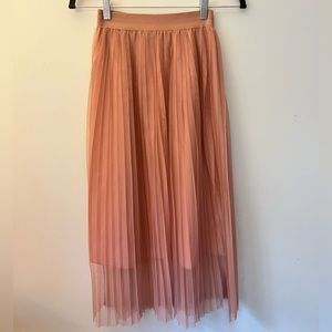Pink Zara tulle midi skirt size small